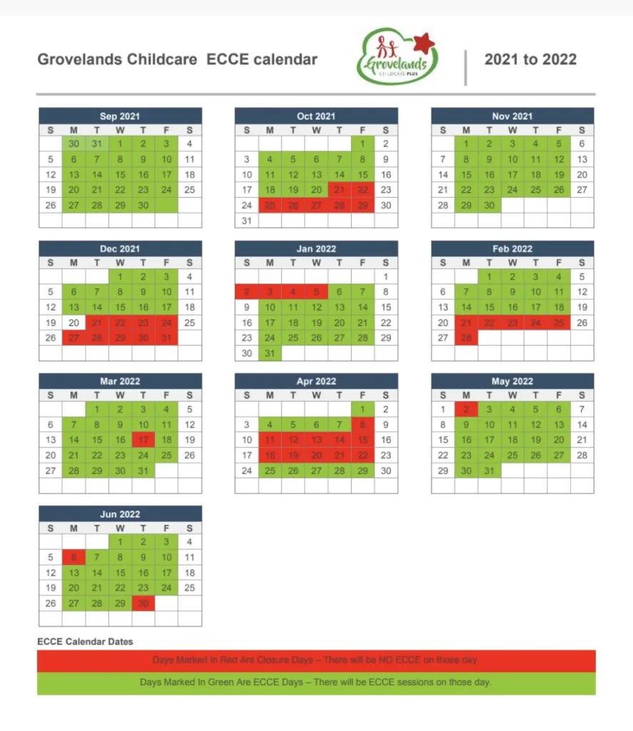 ECCE Calendar Dates 